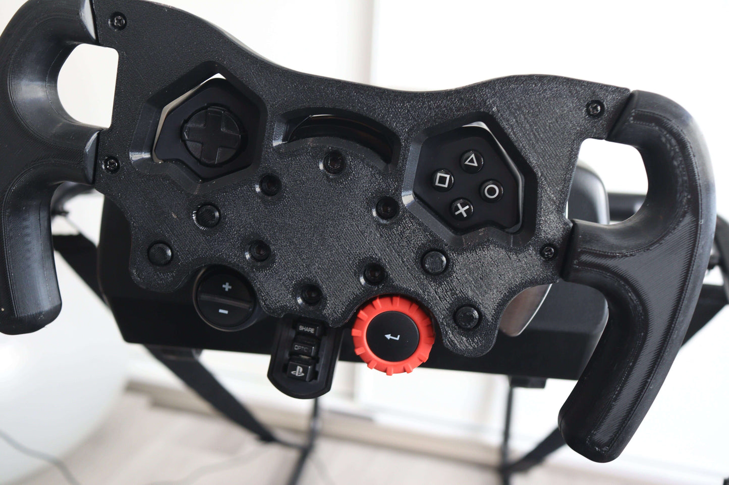 F1 Wheel for Logitech G29/G923/G920 featuring buttons and paddle shifters for enhanced sim racing experience.
