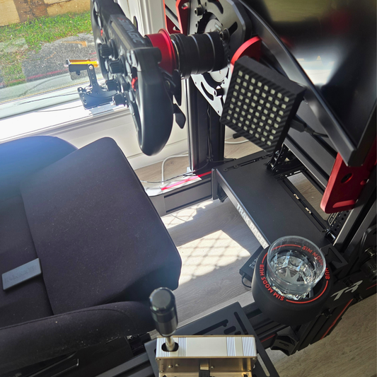 F1-Style Cup Holder for Sim Rigs – Aluminium Profile Mount