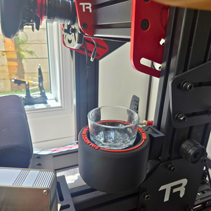 F1-Style Cup Holder for Sim Rigs – Aluminium Profile Mount