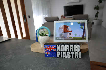F1 Driver Name Plate