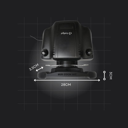 SF F1 Wheel Mod for Logitech G29/G923/G920, 28cm diameter, top view with dimensions.
